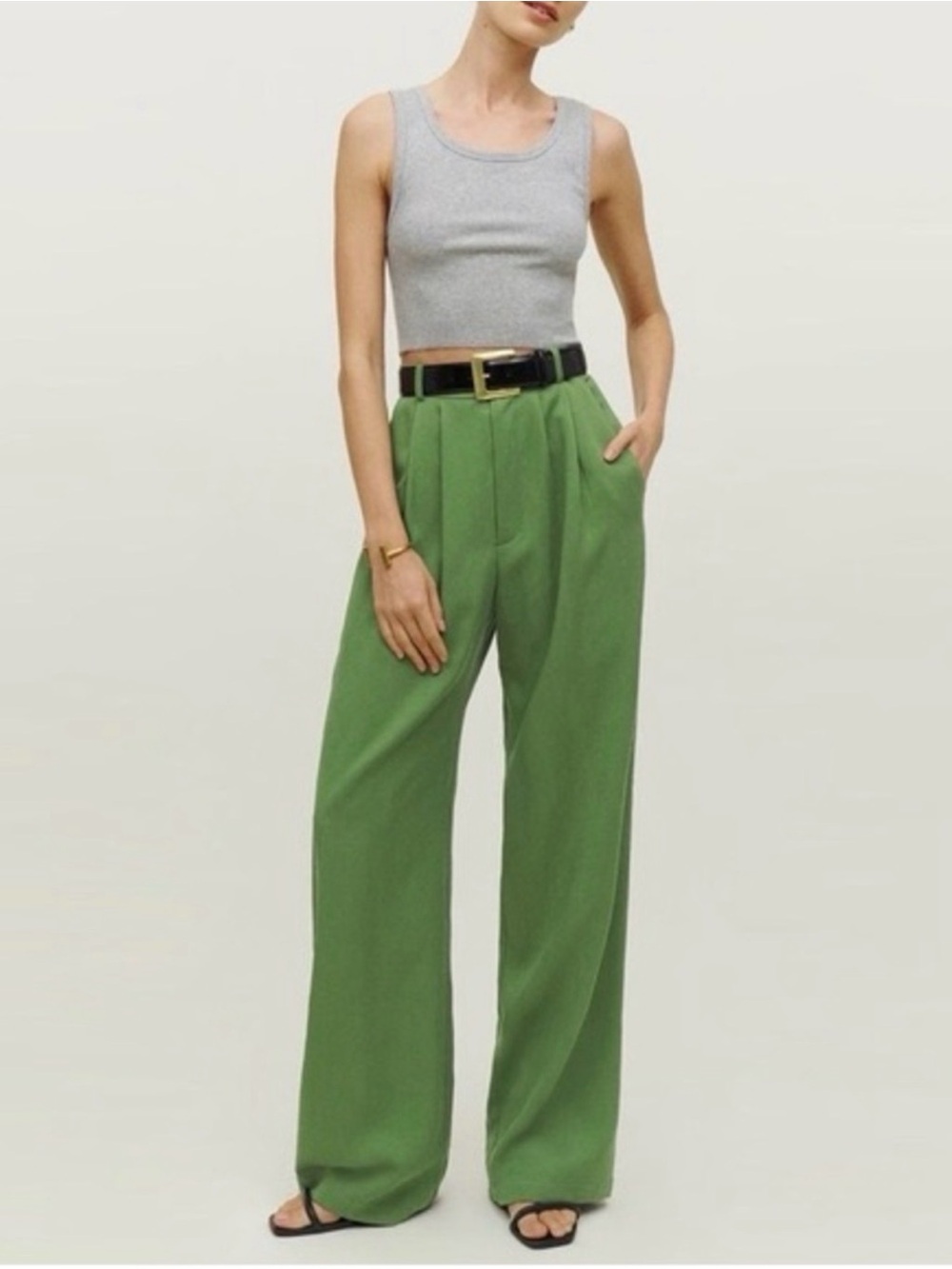 Reformation Mason Pant in Green